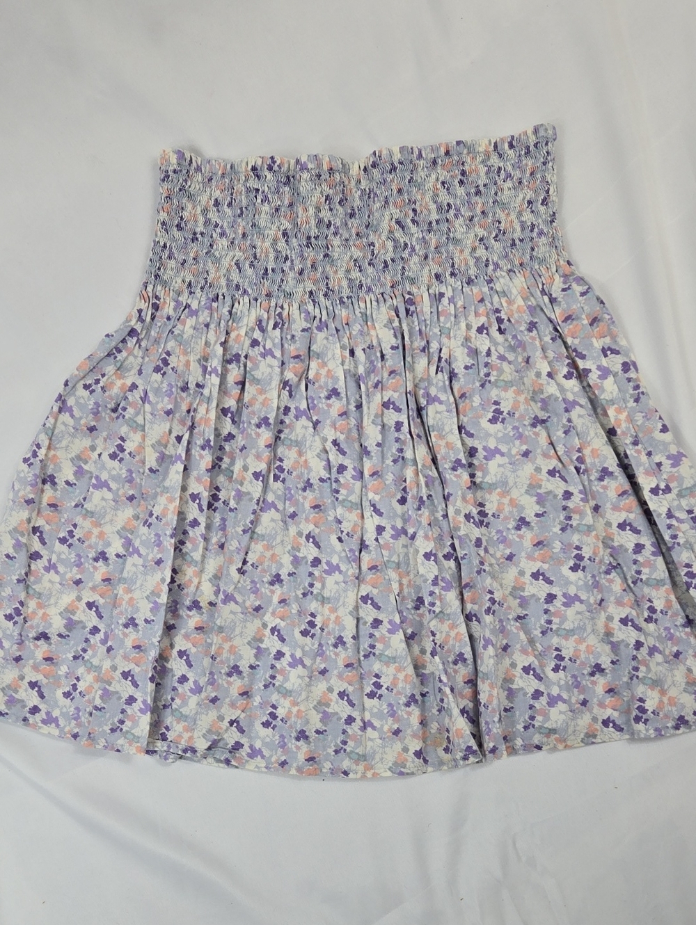 H&M Smocked Waisted Lavender Floral Skirt M